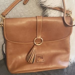 Dooney & Bourke Florentine Leather Large Dottie Crossbody - Natural NWT